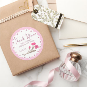 Leuke Roze Gril Bruidsdankfeest Ronde Sticker