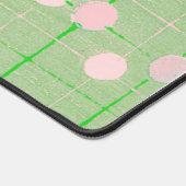 Leuke roze groene polka dot streep  stijl bureaumat (Hoek)