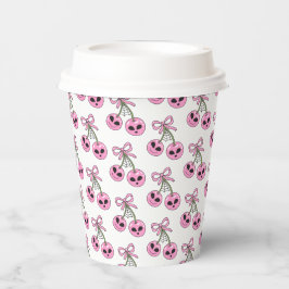 leuke roze Halloween kers illustratie Papieren Bekers