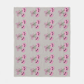 leuke roze Halloween kersenillustratie Fleece Deken (Voorkant)
