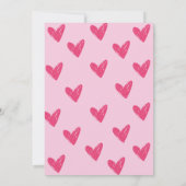 Leuke Roze Hart Spel Moederdag Wenskaart Kaart (Achterkant)