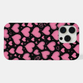 Leuke roze harten iPhone 15 Pro Max hoesje iPhone Hoesje (Achterkant horizontaal)