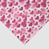 Leuke Roze Harten Patroon Tissuepapier (Detail)
