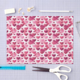 Leuke Roze Harten Patroon Tissuepapier