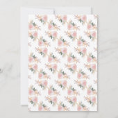 Leuke roze hatching uil baby meisje douche uitnodi kaart (Achterkant)