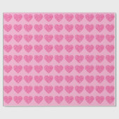 Leuke roze hond kat poot prints hart cadeaupapier (Vlak)