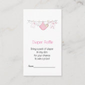 Leuke roze illustratie Luier Raffle Informatiekaartje (Voorkant)