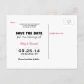 Leuke roze kalender | Het Briefkaart Datum opslaan (Achterkant)