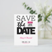 Leuke roze kalender | Het Briefkaart Datum opslaan (Staand voorkant)