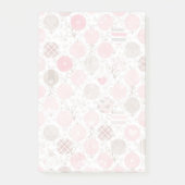 Leuke roze kerstbal Ornamenten Post-it® Notes (Voorkant)
