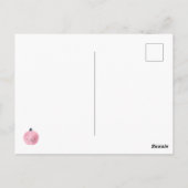 leuke roze kleine pompoen verjaardagsuitnodiging briefkaart (Achterkant)