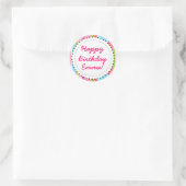 Leuke roze kleur strepen en Stippen Stickers (Tas)