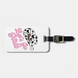 Leuke Roze Landelijke Let's Go Girls Meisjesuitje Bagagelabel