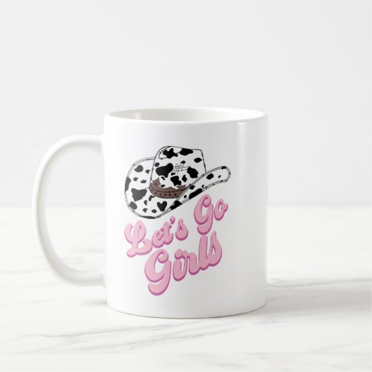 Leuke Roze Let's Go Girls Country  Koffiemok (Links)