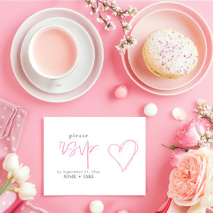 Leuke roze liefde hart rvp behuizing informatiekaartje