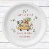 Leuke Roze Meisjes Oerwoud Safari Verjaardag Papieren Bordje