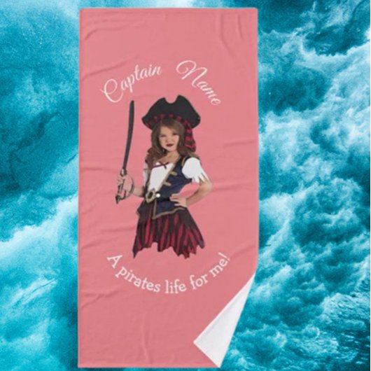 Leuke Roze Meisjes Piraat Badhanddoek