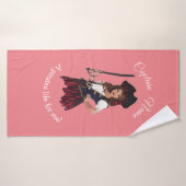 Leuke Roze Meisjes Piraat Badhanddoek (Badhanddoek)
