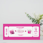 Leuke roze meisjesglitter verjaardag kaart (Staand voorkant)