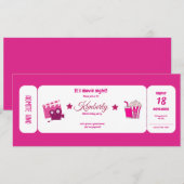 Leuke roze meisjesglitter verjaardag kaart (Voorkant / Achterkant)