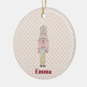 Leuke roze notenkraker keramisch ornament (Links)