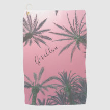 Leuke roze palmboom print
