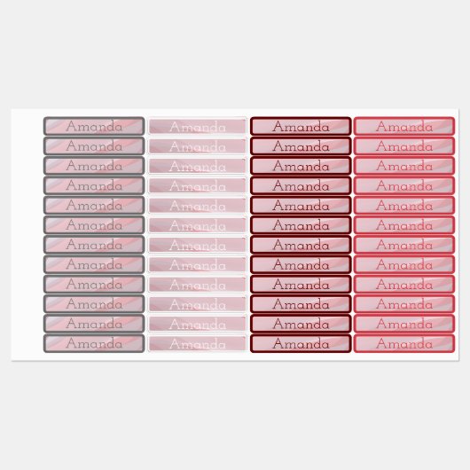 Leuke roze pastel gradiënt gekleurde codenaam labels (Vel)