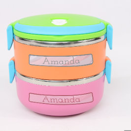 Leuke roze pastel gradiënt gekleurde codenaam labels