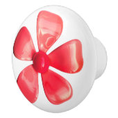 Leuke roze perzik madeliefje bloem bloemenlente zo keramische knop (Rechts)