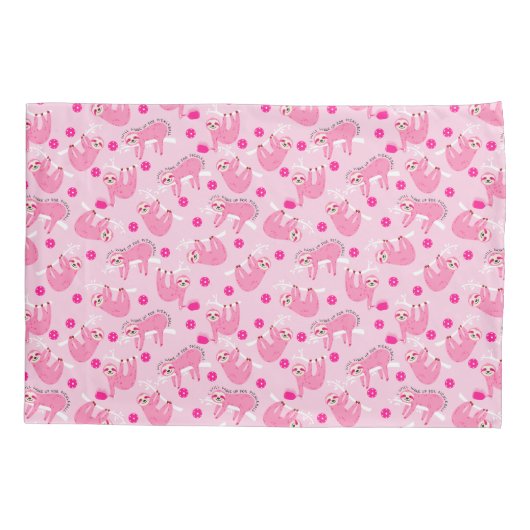 Leuke roze pickleball luiaards 🦥 kussensloop (Achterkant)