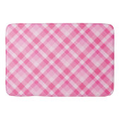 Leuke Roze Plaid Patroon Grote Badmat (Voorkant)