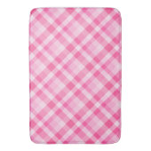 Leuke Roze Plaid Patroon Grote Badmat (Voorkant Verticaal)