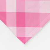 Leuke Roze Plaid Patroon Grote Fleece Deken (Hoek)