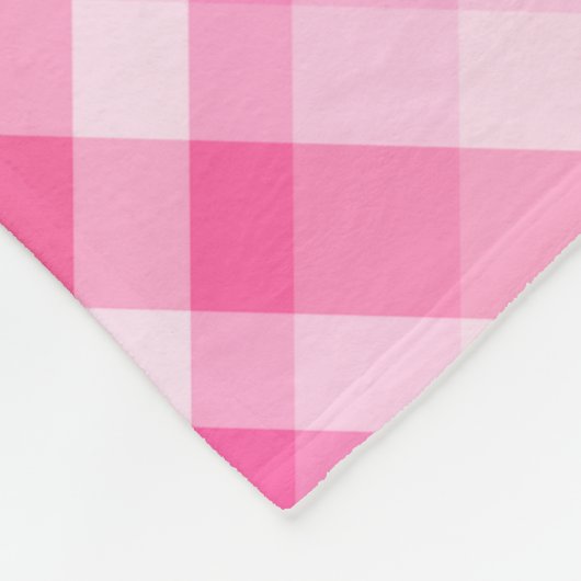 Leuke Roze Plaid Patroon Grote Fleece Deken (Hoek)