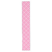 Leuke Roze Plaid Patroon Grote Tafelloper (Voorkant)