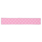 Leuke Roze Plaid Patroon Grote Tafelloper (Horizontaal)