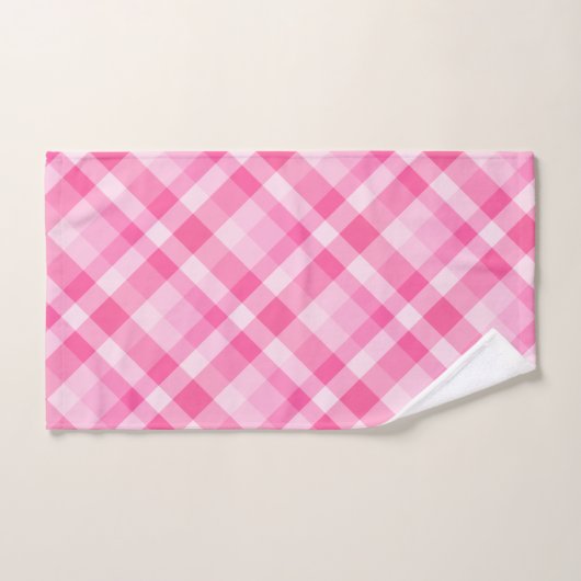 Leuke Roze Plaid Patroon Handdoek (Handdoek)