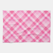 Leuke Roze Plaid Patroon Keukenhanddoek (Horizontaal)
