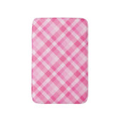 Leuke Roze Plaid Patroon Kleine Bad Mat (Voorkant Verticaal)