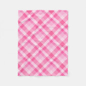 Leuke Roze Plaid Patroon Kleine Fleece Deken (Voorkant)