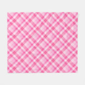 Leuke Roze Plaid Patroon Medium Fleece Deken (Voorkant (Horizontaal))