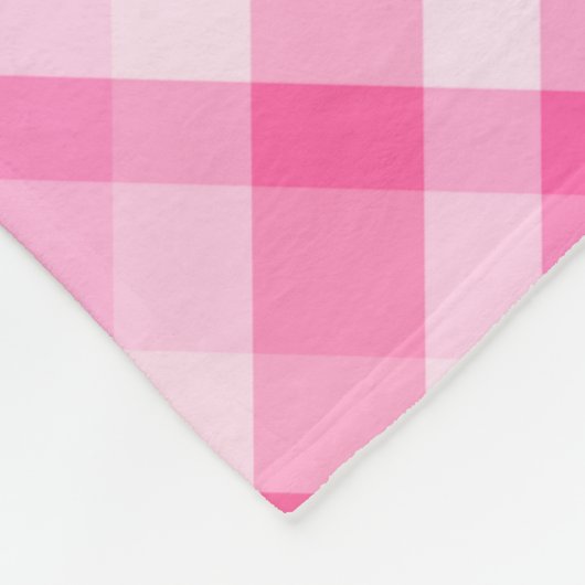 Leuke Roze Plaid Patroon Medium Fleece Deken (Hoek)