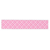 Leuke Roze Plaid Patroon Medium Tafelloper (Horizontaal)