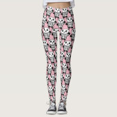 Leuke Roze Pret Pandy de Panda Patroon Leggings (Voorkant)