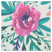 Leuke roze rozen met groene bladeren stof (Swatch)
