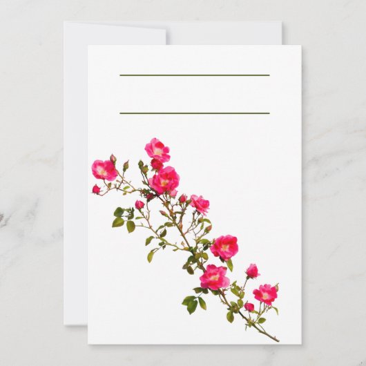 Leuke roze rozen tak met bloemen en knoppen  kaart (Voorkant)