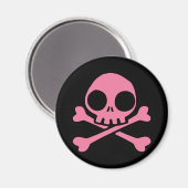 Leuke Roze Schedel Magneet (Voorkant / Achterkant)
