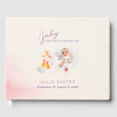 Leuke roze schoenen Fairy Dust Meisje Baby shower Gastenboek (Voorkant)