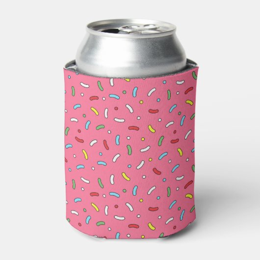 Leuke Roze Snoep Spikkels Patroon Blikjeskoeler (Blikje Voorkant)