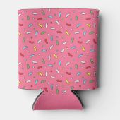 Leuke Roze Snoep Spikkels Patroon Blikjeskoeler (Voorkant)